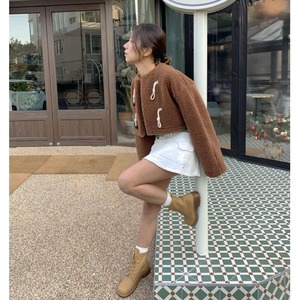 [ONMIND] mustang duffel jacket ( ivory / brown )  正規品 韓国ブランド 韓国ファッション 韓国代行 ジャケット