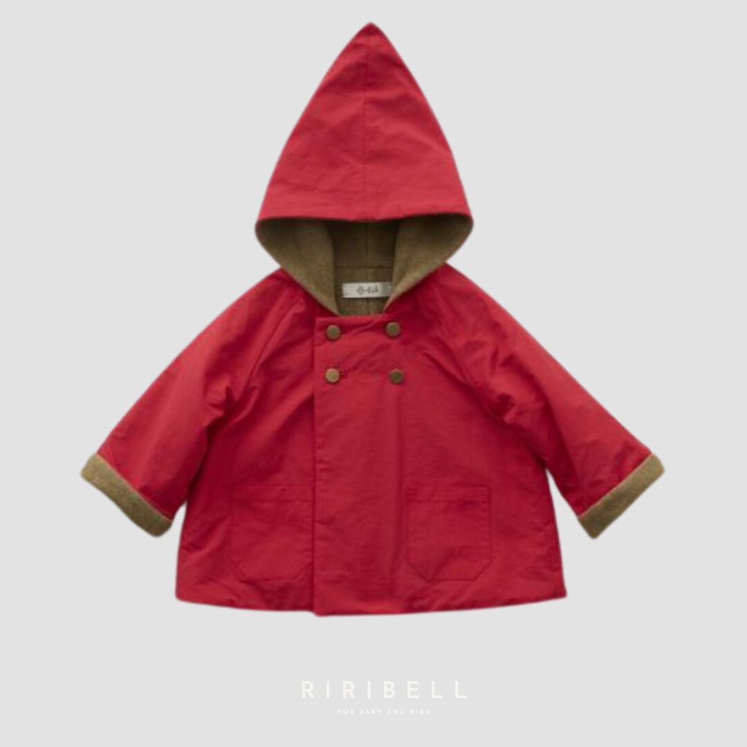 予約 / 送料無料【eLfinFolk】eLf Coat - red / size110 / 9月入荷