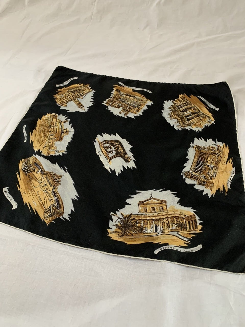 1970's Euro Souvenir Scarf