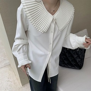 pleated shirt tops《2color》