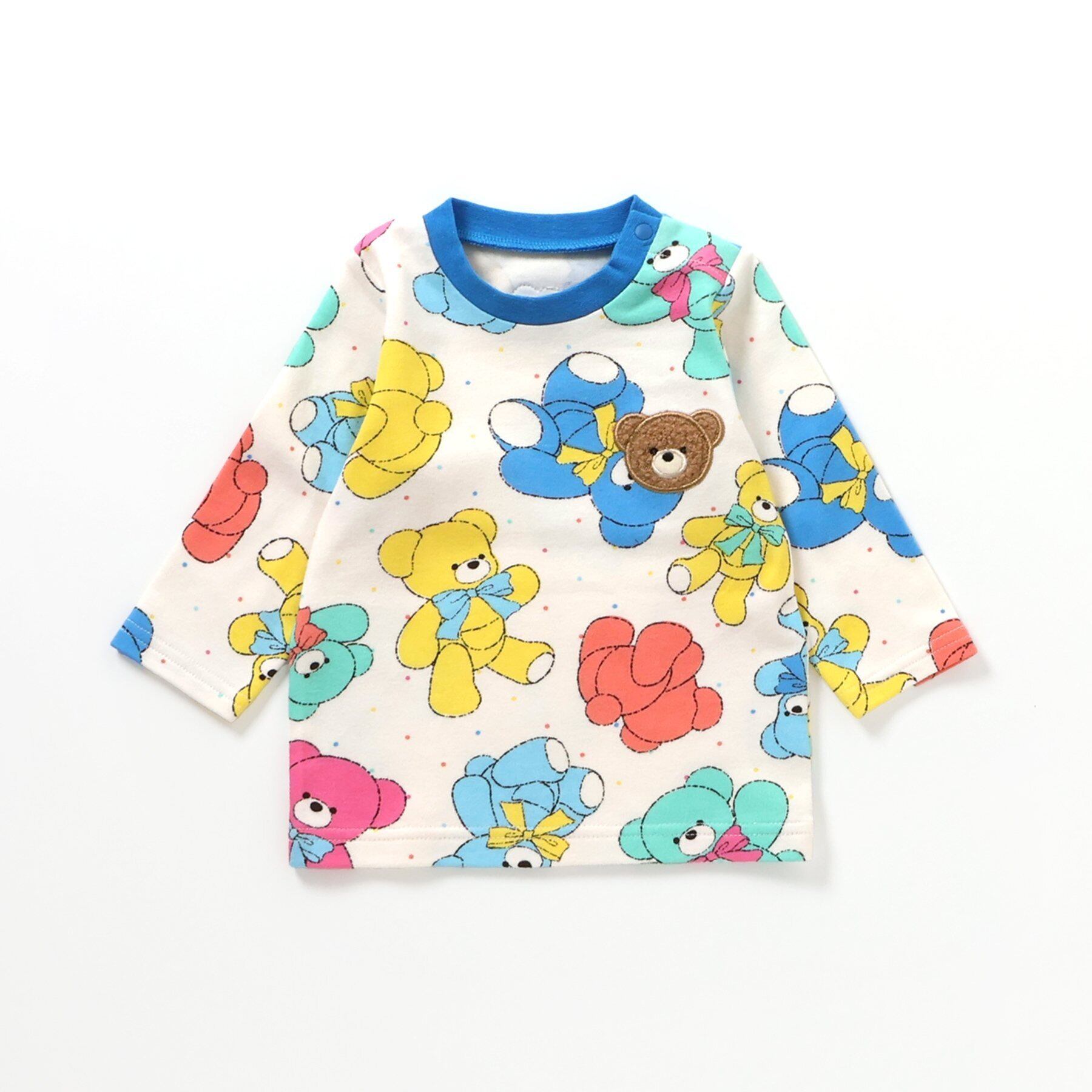 【26AW】F.O/tinybear Palette 総柄Tシャツ/オフホワイト【70/80/90】くま テディベア