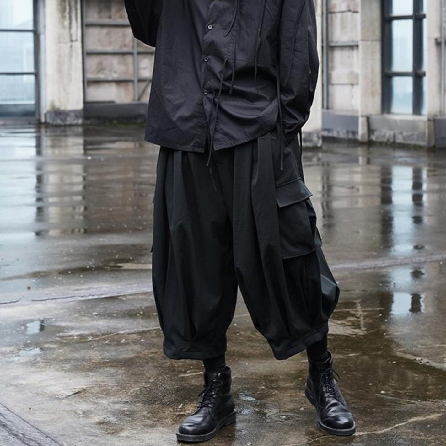 Cropped Balloon Cargo Pants【TR3306】