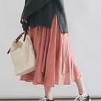 【フレッシュな春カラー★イレヘムラインスカート】ヴィンテージ風ワッシャー・チューリップスカート３カラー