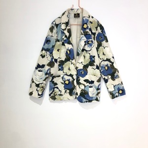 ◼︎flower print cotton blend tailor jacket from U.S.A.◼︎