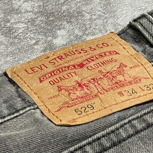 【W34 L32】 メキシコ製 usa levi's 先染ブラック 529 詳細写真3