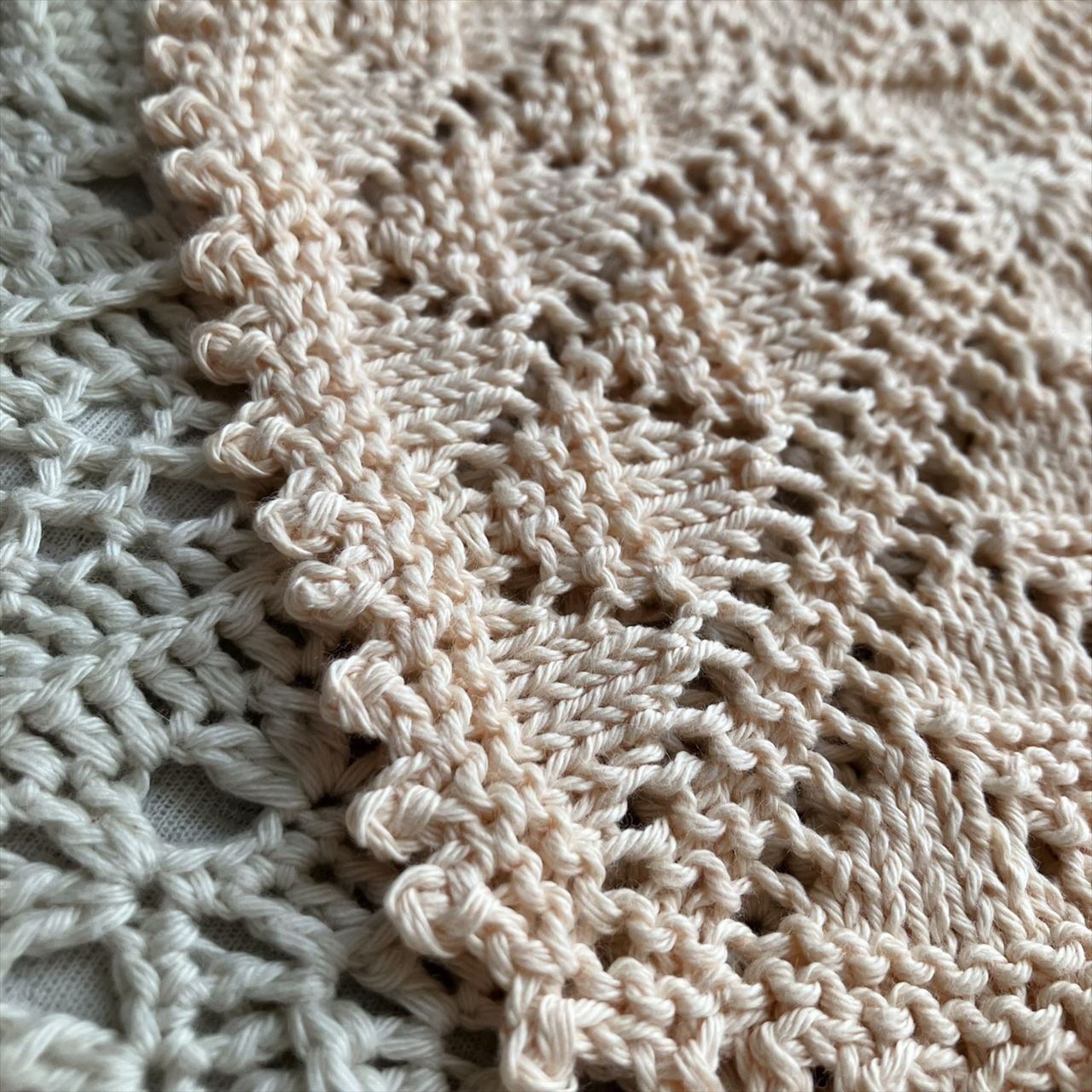 編み図のみ】棒針編みのダイヤ柄ニッタオル（印刷版） | 手編み雑貨の