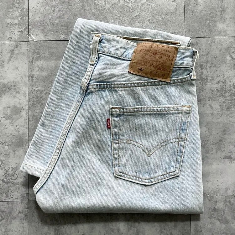 W30 L36】90's US.Levis 501 リーバイス バレンシア工場(555) ボタン裏