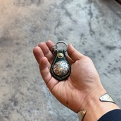 キーリング ティアドロップ コードバン