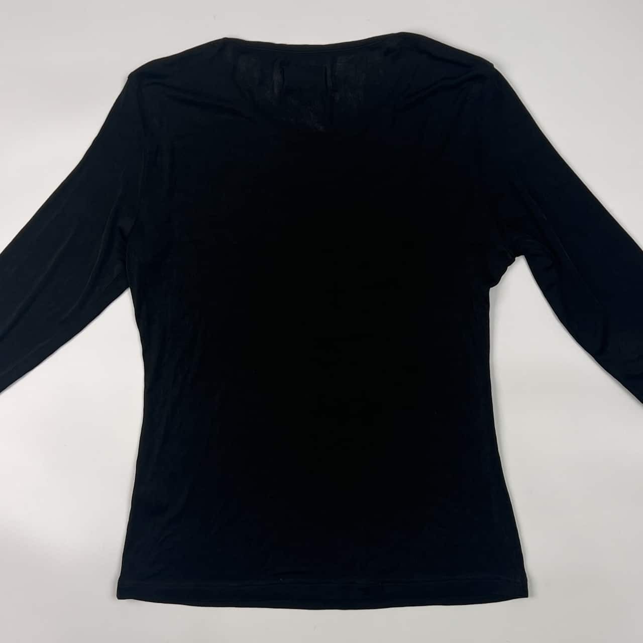 VALENZAPO SPORTS バレンザ ポー スポーツ ラインストーン 長袖 ストレッチ 長袖 Tシャツ カットソー  40/ブラック レディース