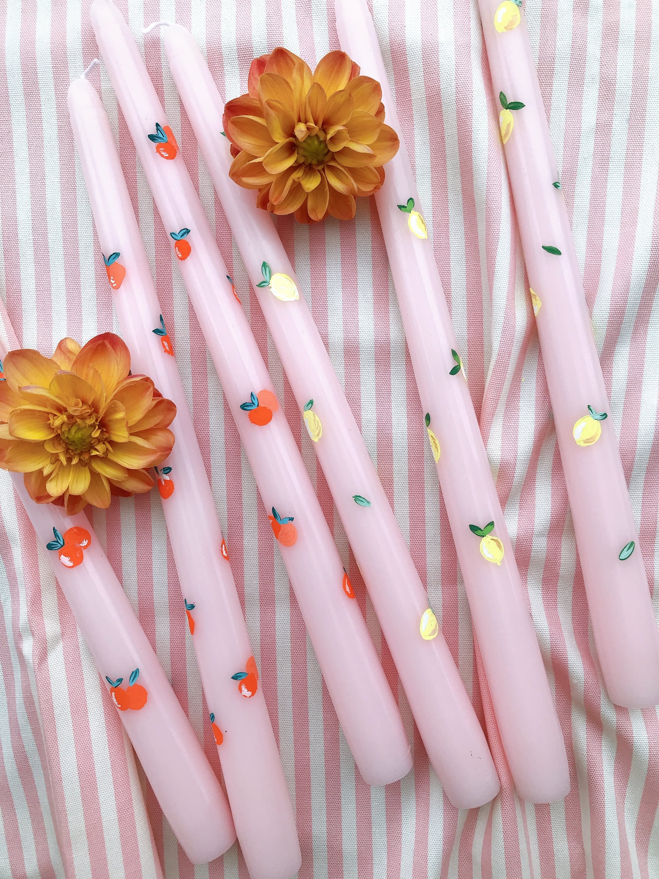 ハンドペイントキャンドル ライトピンク | meiko illustration