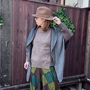 ビッグポンチョカーディガン