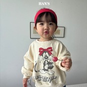 韓国子供服 / 26Autumn / 〖取寄〗Hans / リボンキャットスウェット / キッズ服 / ジュニア服 *XS~JM*