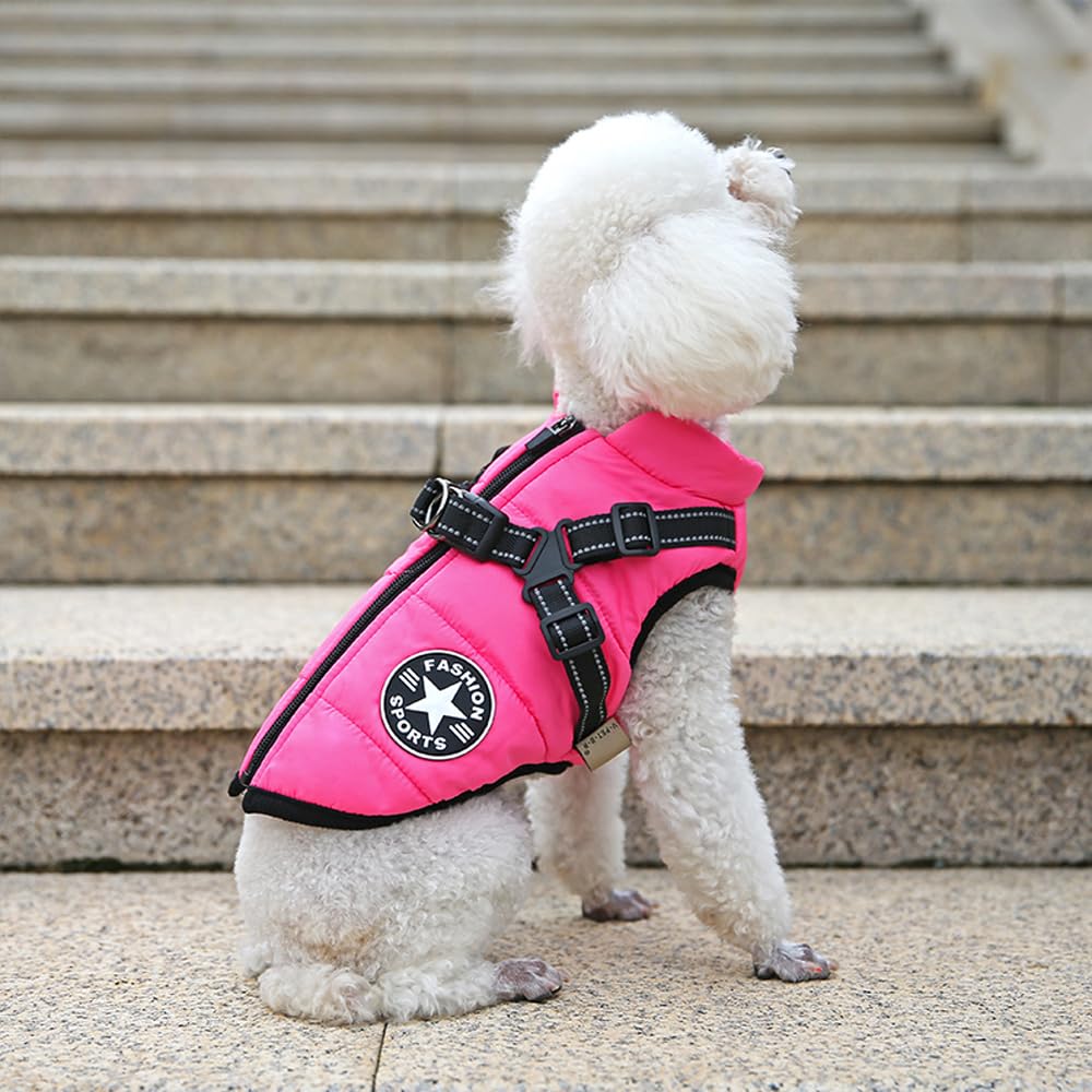 Oncpcare 犬服 一体型綿入れを牽引する 犬 ベスト 綿服コート 猫 小型