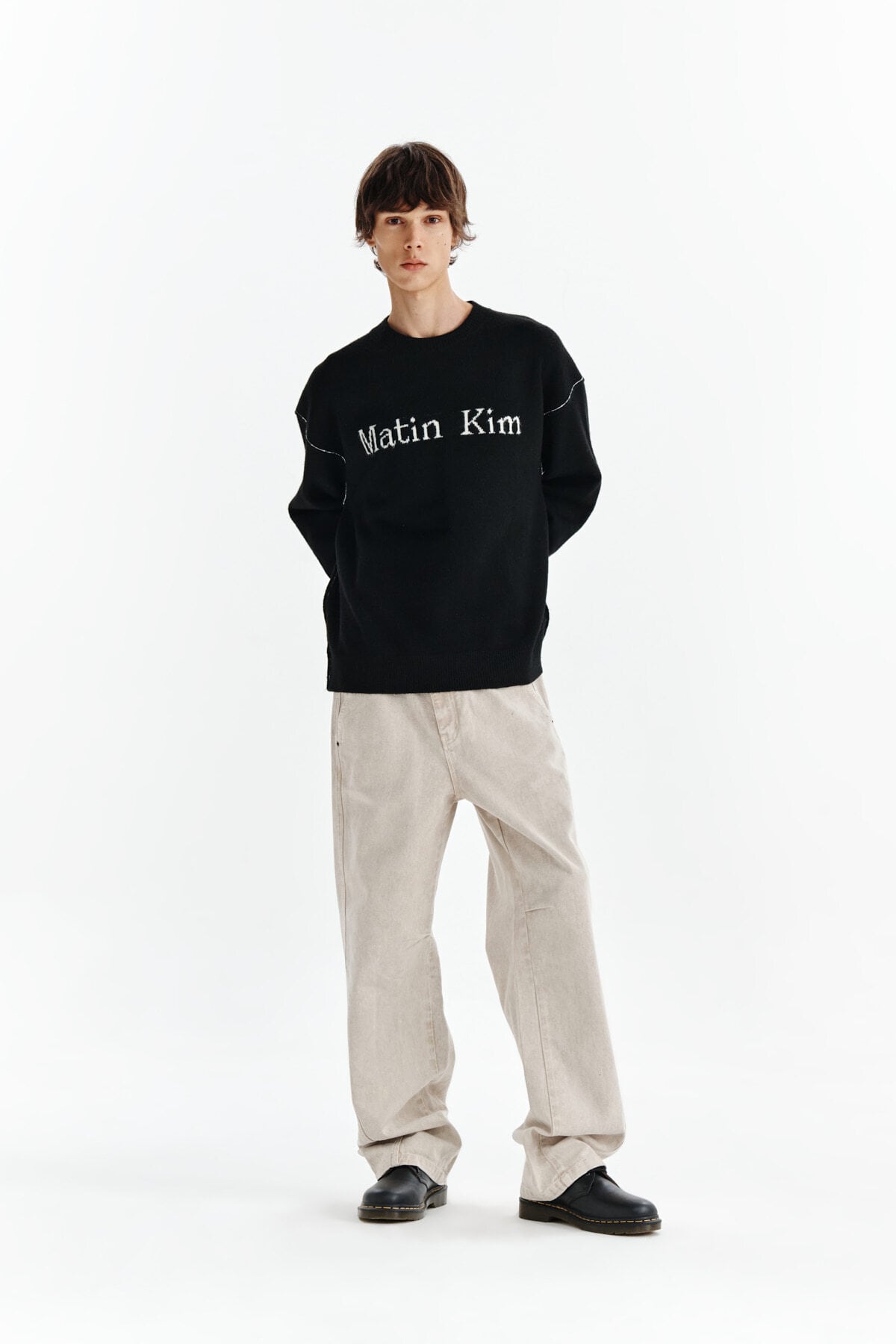 Matin Kim マティンキム ジップ ニット セーター ブラック 韓国 L Matin Kim マーティン キム ジップアップニット セーター 長袖