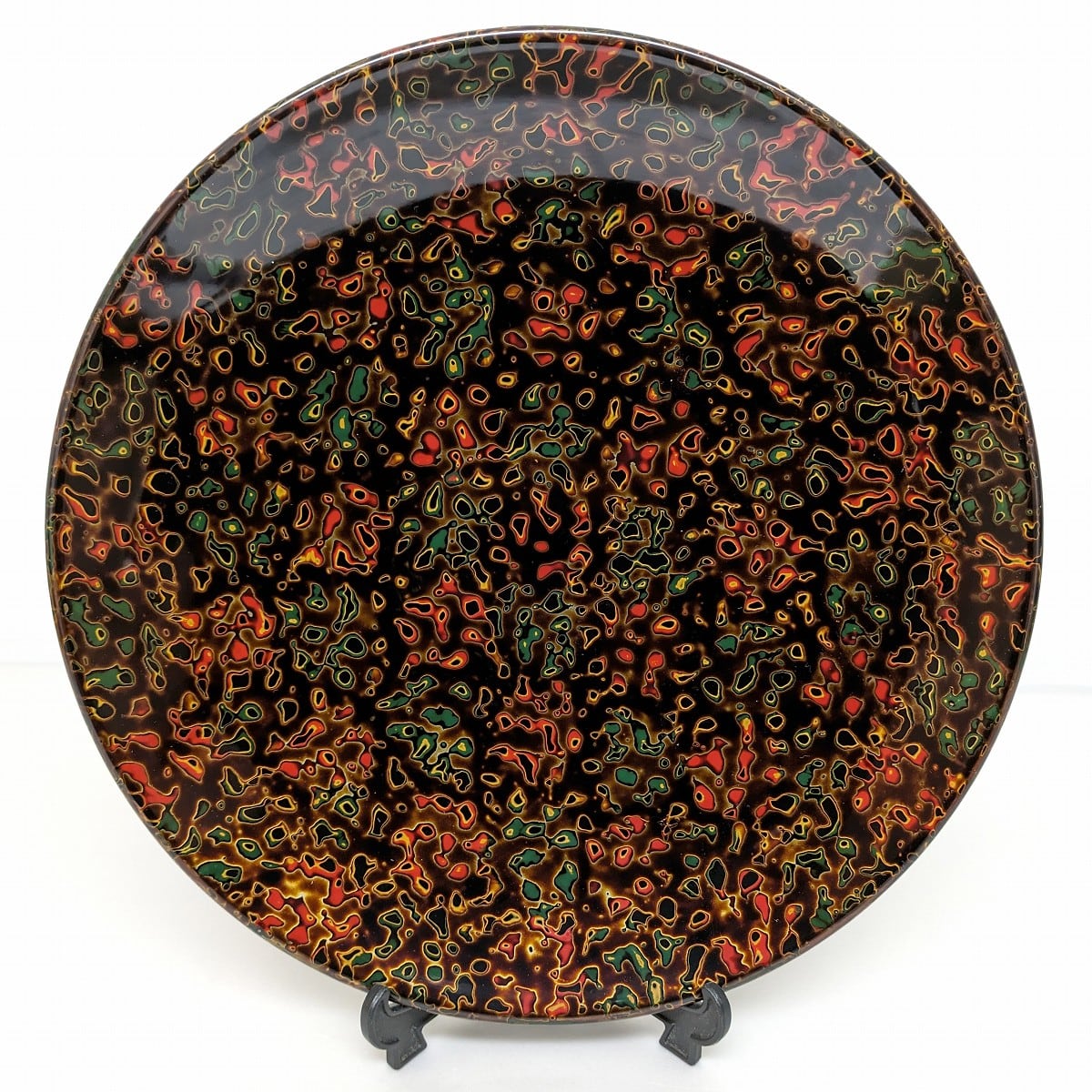津軽塗（唐塗）バカ塗り・菓子器・漆器・No.230531-08・梱包サイズ80