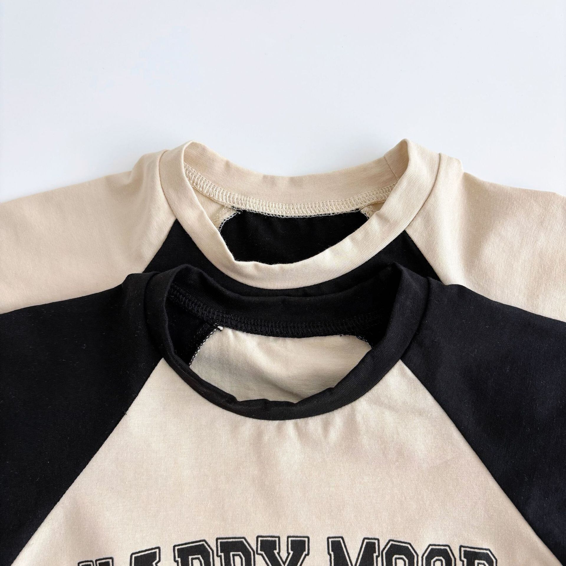 HAPPY MOODラグランロンパース