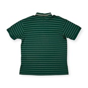 Aquascutum アクアスキュータム ボーダー柄 鹿の子 半袖 ポロシャツ サイズ L /メンズ/グリーン/ビンテージ