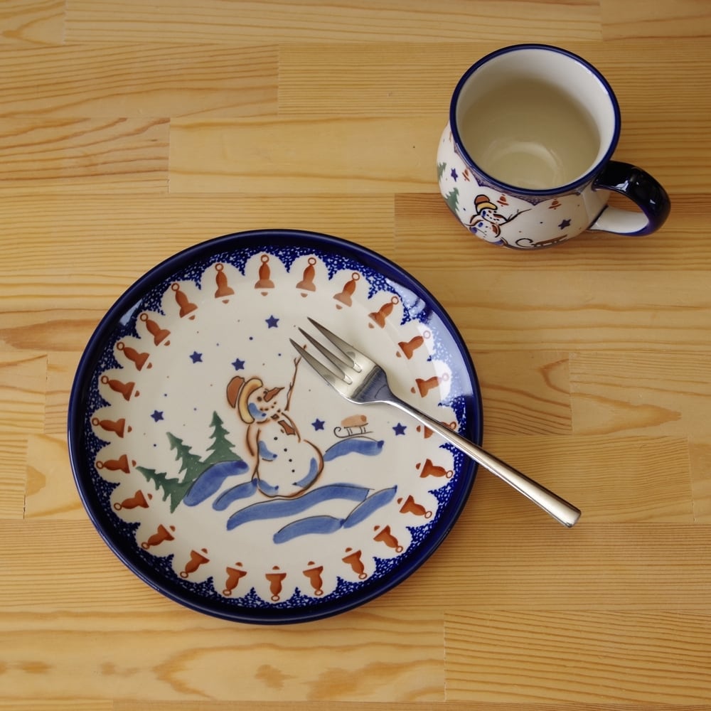 激レア ポーランド食器 ポーリッシュポタリー スノーマン 置物