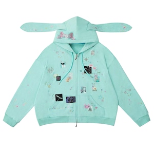 [CFIERCE] Sticker Hot Stamp Bunny Ear Sweat