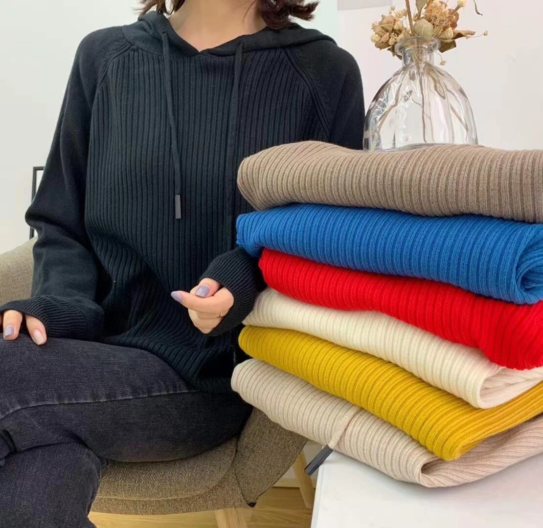 ニットフーディプルオーバー　AJ111-785