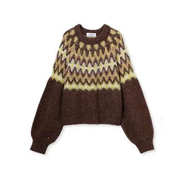 美品】トラサルディ 高級アルパカ混シャギーコートフーデット キャメル 
