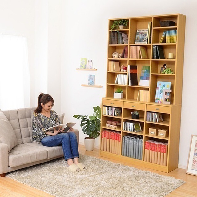 スッキリ納まる完成品コンパクトランドセルラックラッタ-L ATTA 引き出し収納付き 日本製