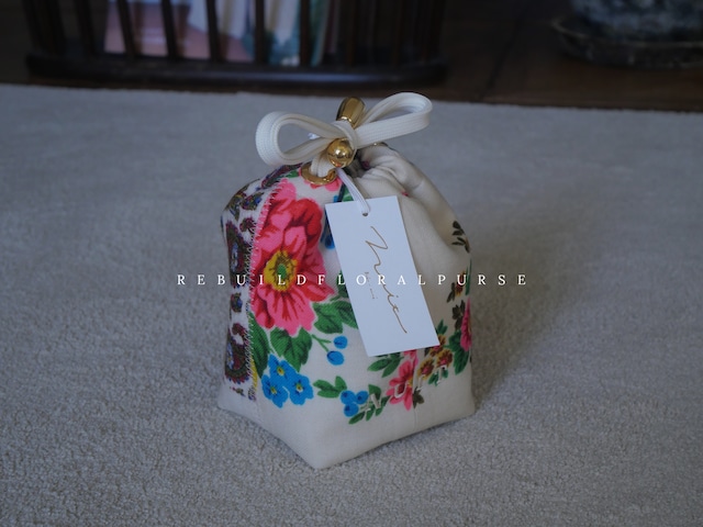 REBUILD FLORAL PURSE 【white】