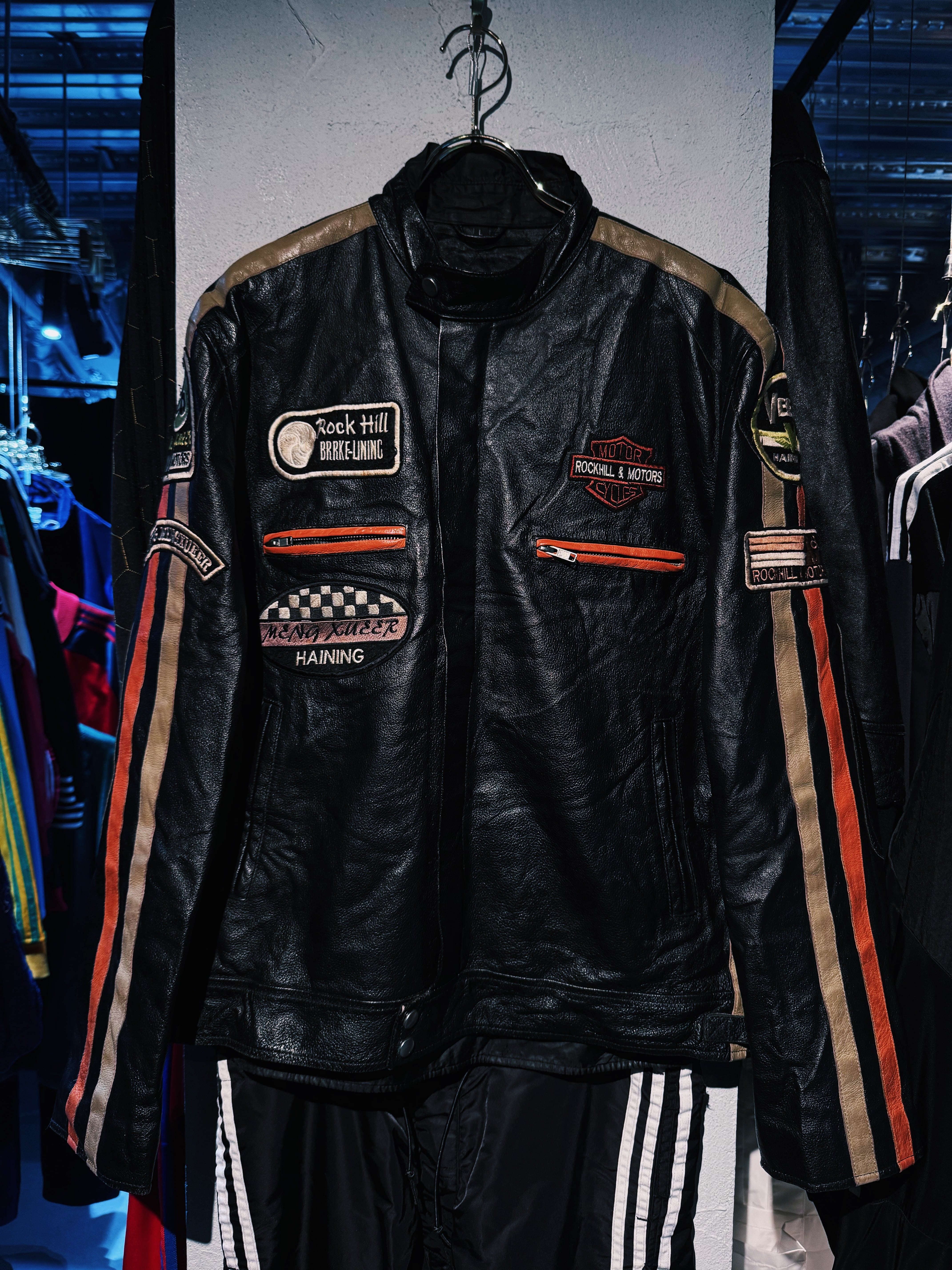 D4C】vintage Harley-Davidson etc. company sponsor patchwork design