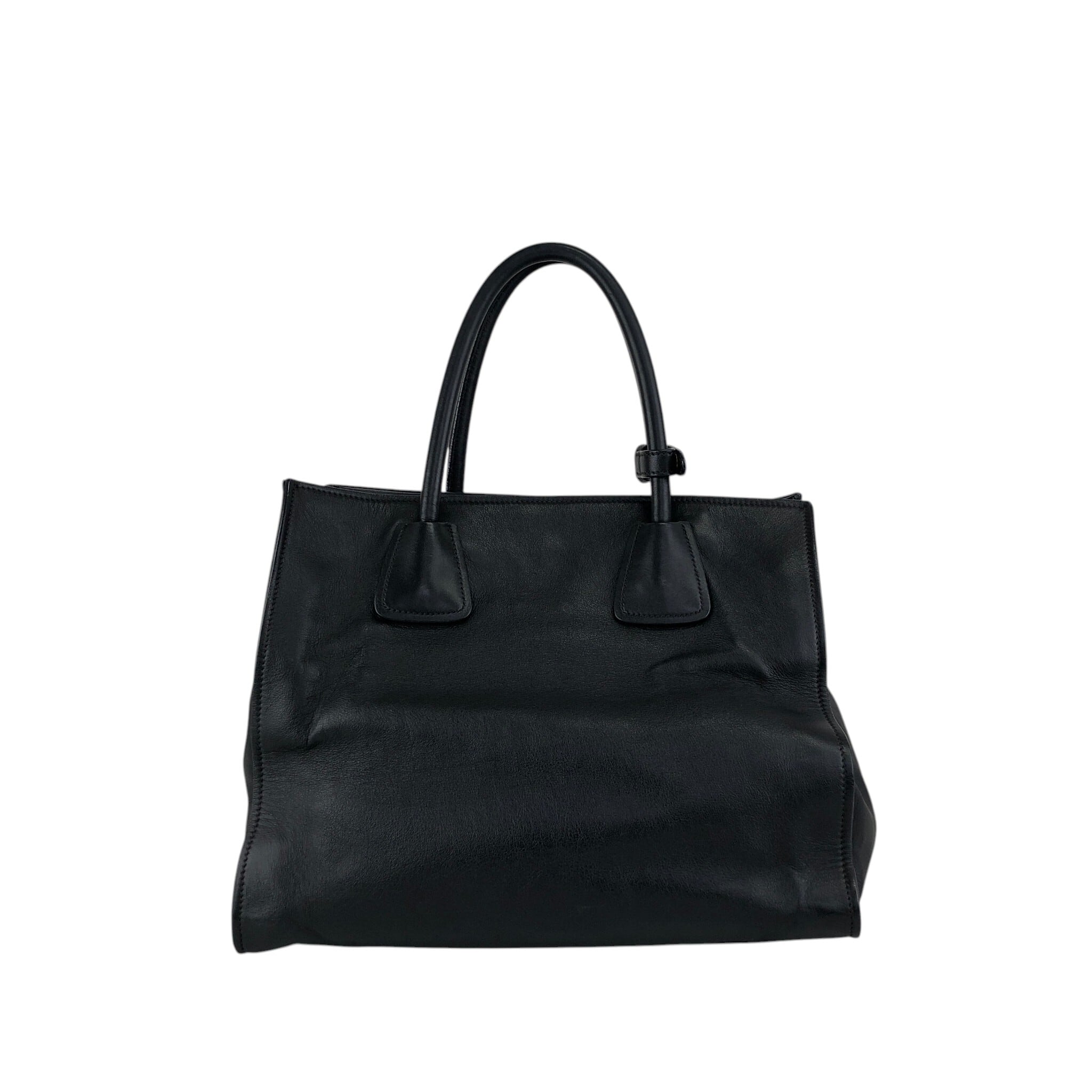 PRADA プラダ ショルダーバッグ ブラック トライアングルロゴ レザー