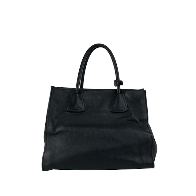 PRADA プラダ ショルダーバッグ ブラック トライアングルロゴ レザー 2WAY vintage ヴィンテージ オールド d2mxxu