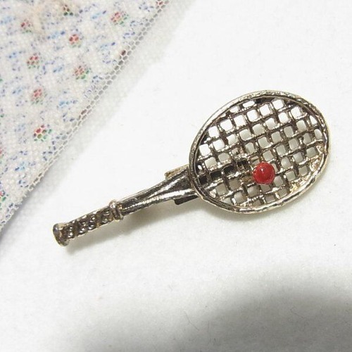 GERRY'S テニスラケットのブローチ　ヴィンテージブローチ卸値以下でセール　K1994B