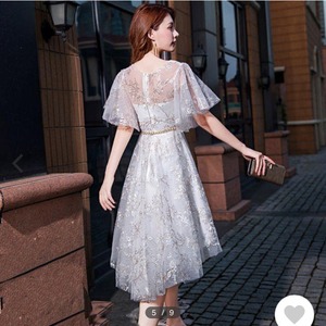 ★送料無料★7号☆フレア－スリ－ブフィッシュテ－ルワンピ(OPN3545)