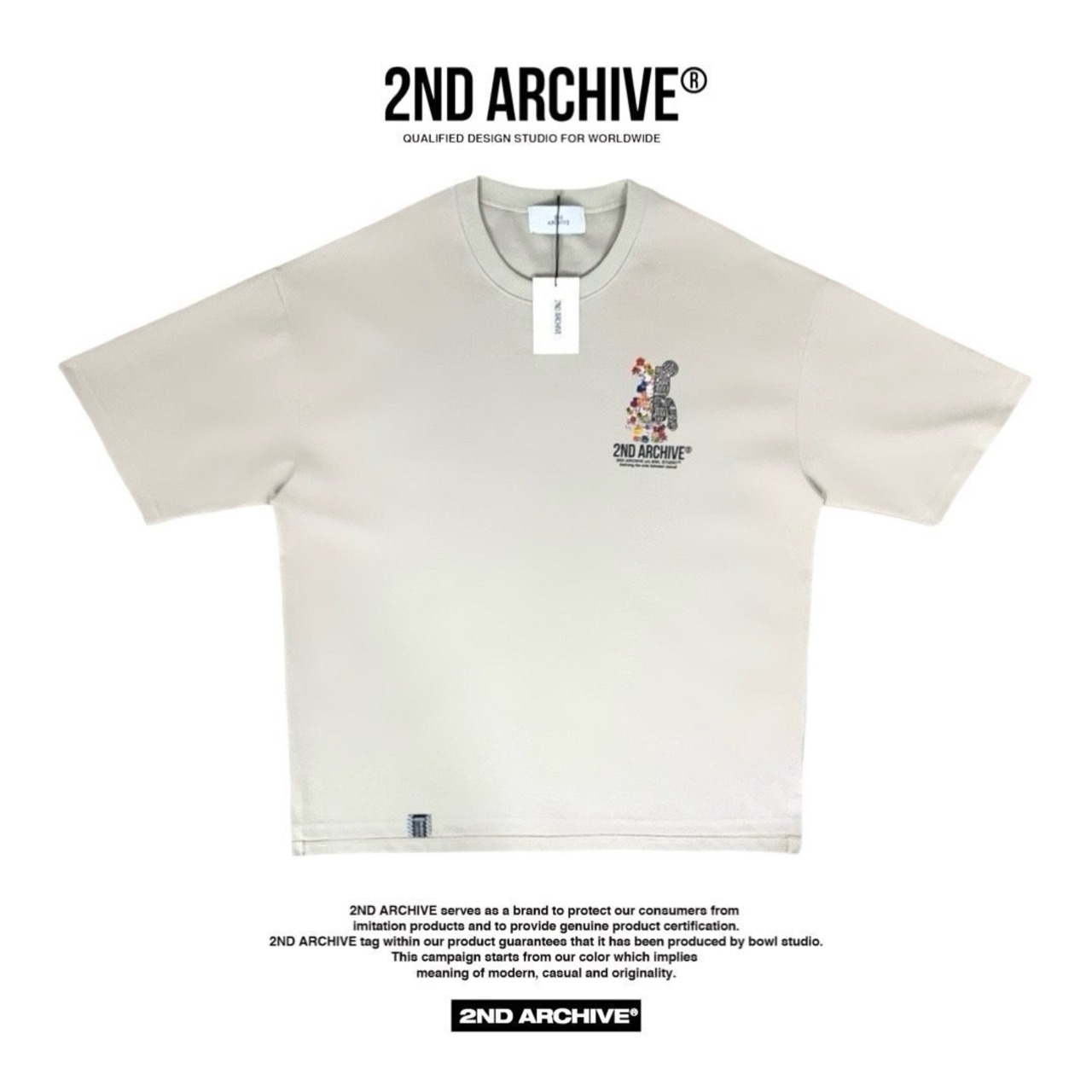 2ND013 2NDARCHIVE Tシャツ 韓国ファッション オーバーサイズ ユニセックス
