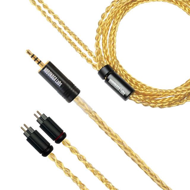 【美品中古品】Ishtar(イシュタル): NOBUNAGA Labs SUPREME:2.5mm4極バランス対応 カスタム IEM2pinリケーブル