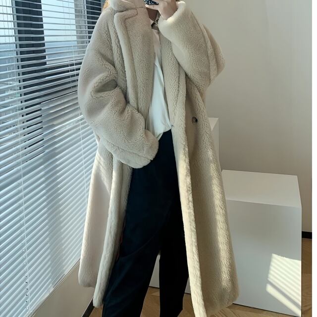 予約販売】ファーコート メンズ ボア ロング丈 もこもこ ビッグ