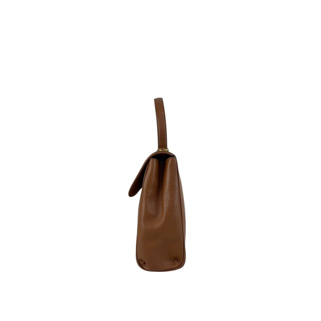 CELINE セリーヌ ショルダーバッグ ブラウン マンテル レザー 2WAY ハンドバッグ vintage ヴィンテージ オールド p67n53
