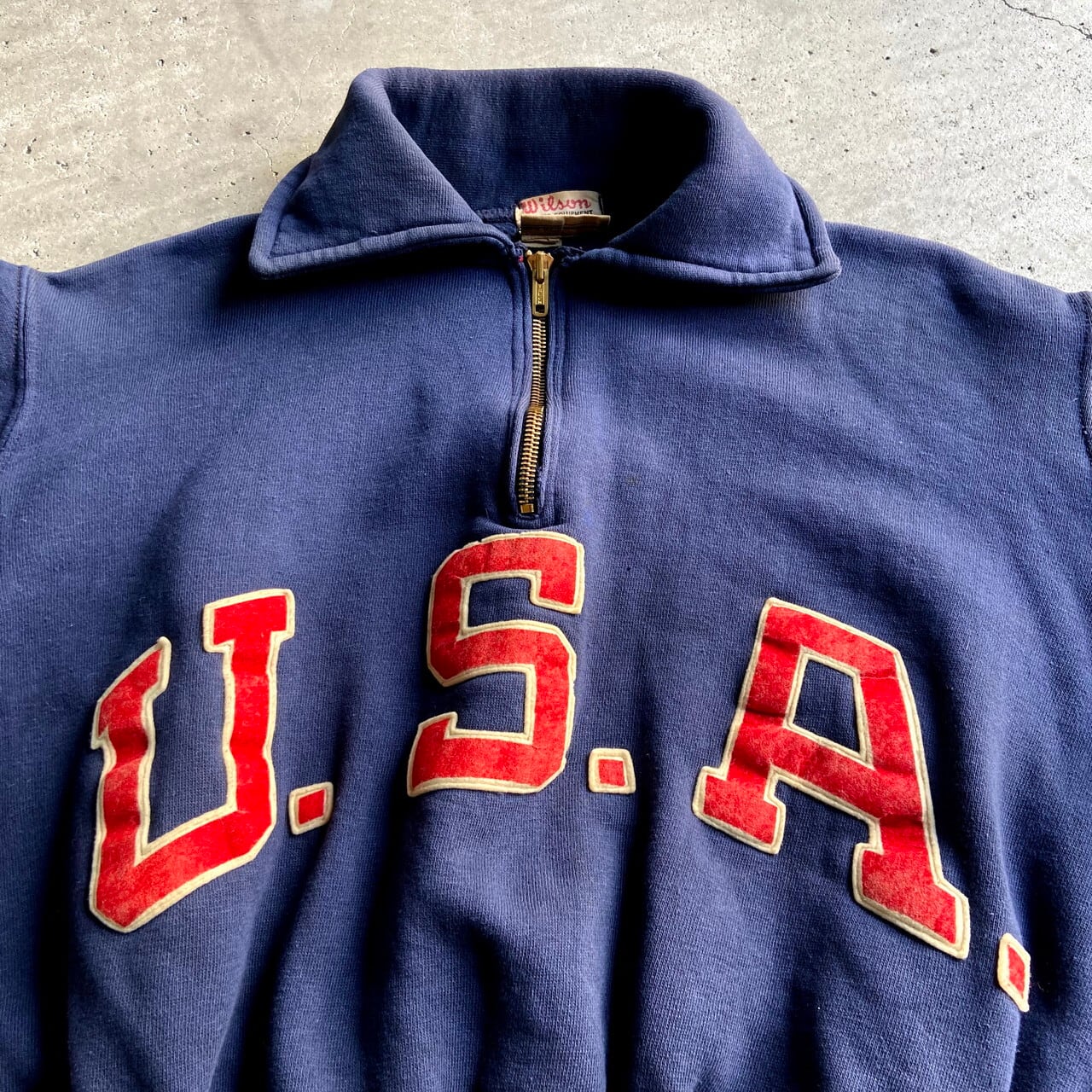 USA製 60年代 Wilson ウィルソン USA ロゴ ワッペン ショート丈 ハーフ 