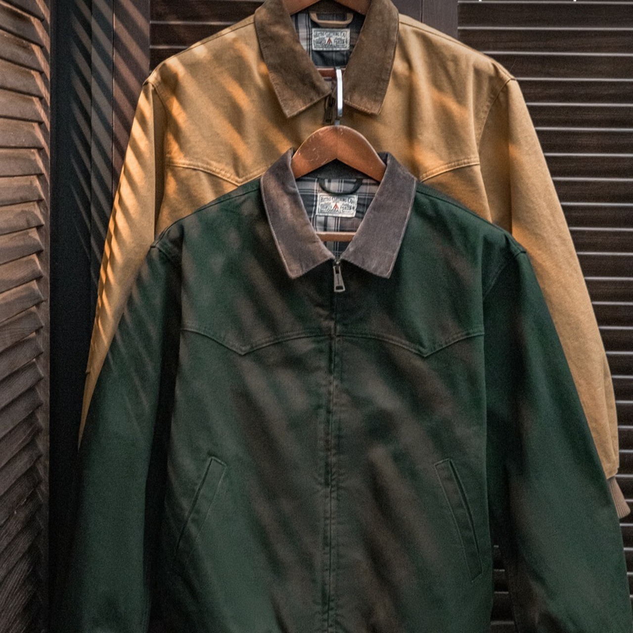 Retro Canvas Ribbed Hem Cuffs Jacket / レトロ キャンバス リブ ヘム カフ ジャケット