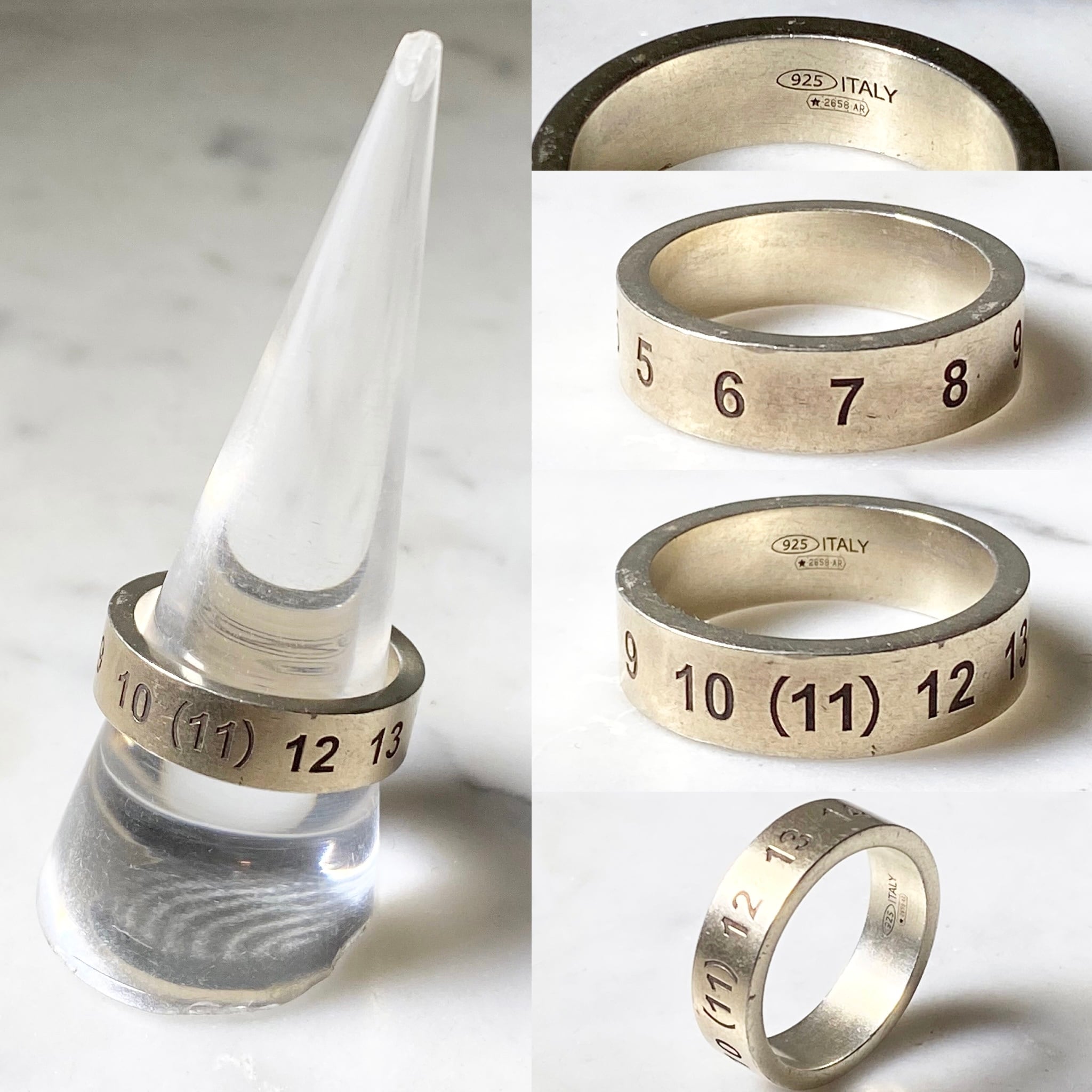 MAISON MARGIELA silver numbering ring | NOIR ONLINE