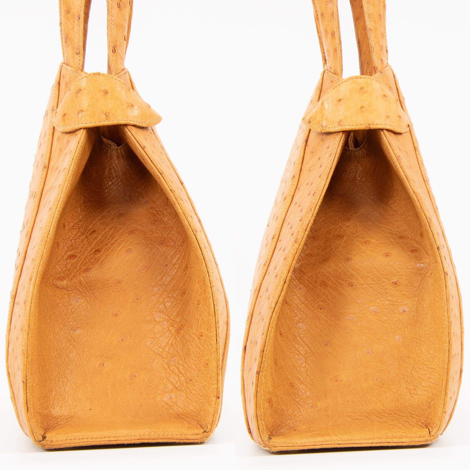 本物 モラビト ハンドバッグ レディース オーストリッチ ステラMM 茶色