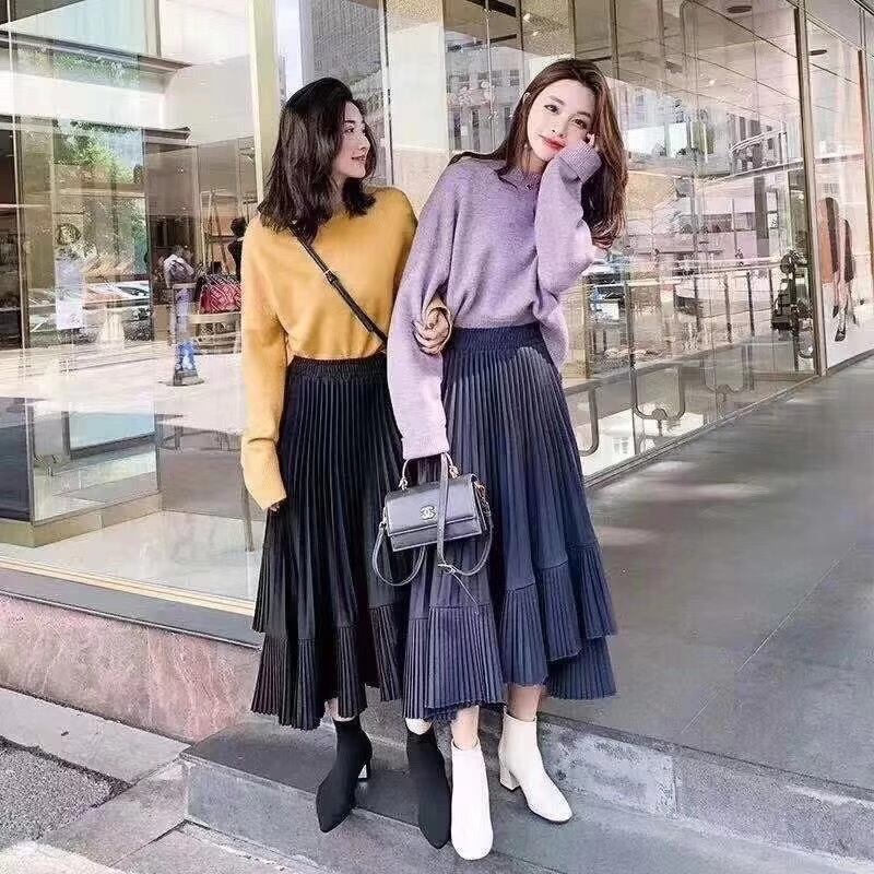 アシンメトリープリーツスカート　AJ11394-1618