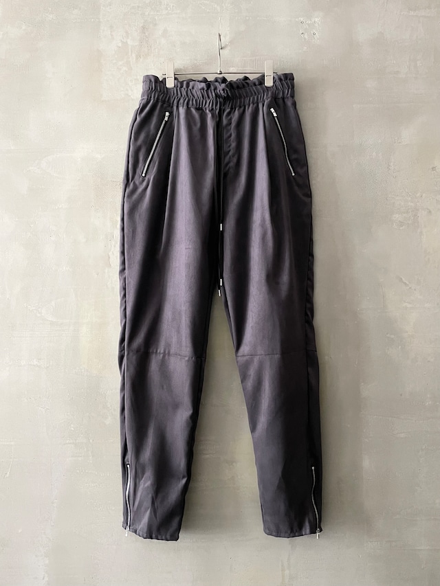 T/f G3 tech suede easy zip tapered pants - stone