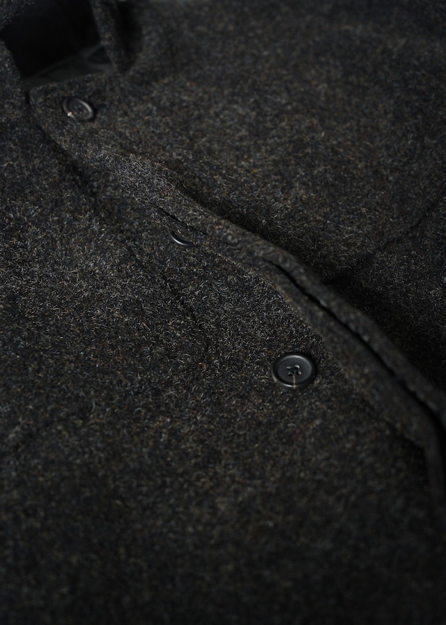 80's - Y's for men wool fly front hooded coat