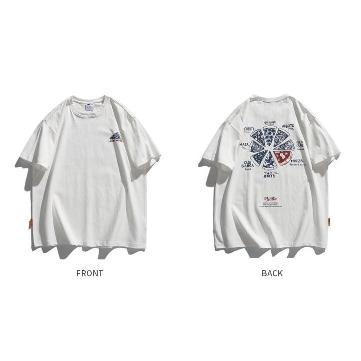 バックプリントピザTシャツ 3color KH959 | nicoilo |ニコイロ