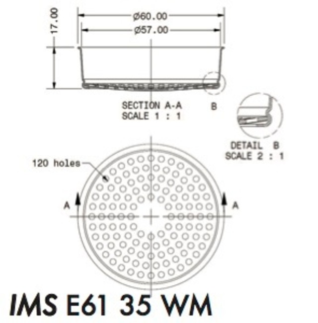 シャワースクリーン ● IMS Competition マルゾッコ用 200µM