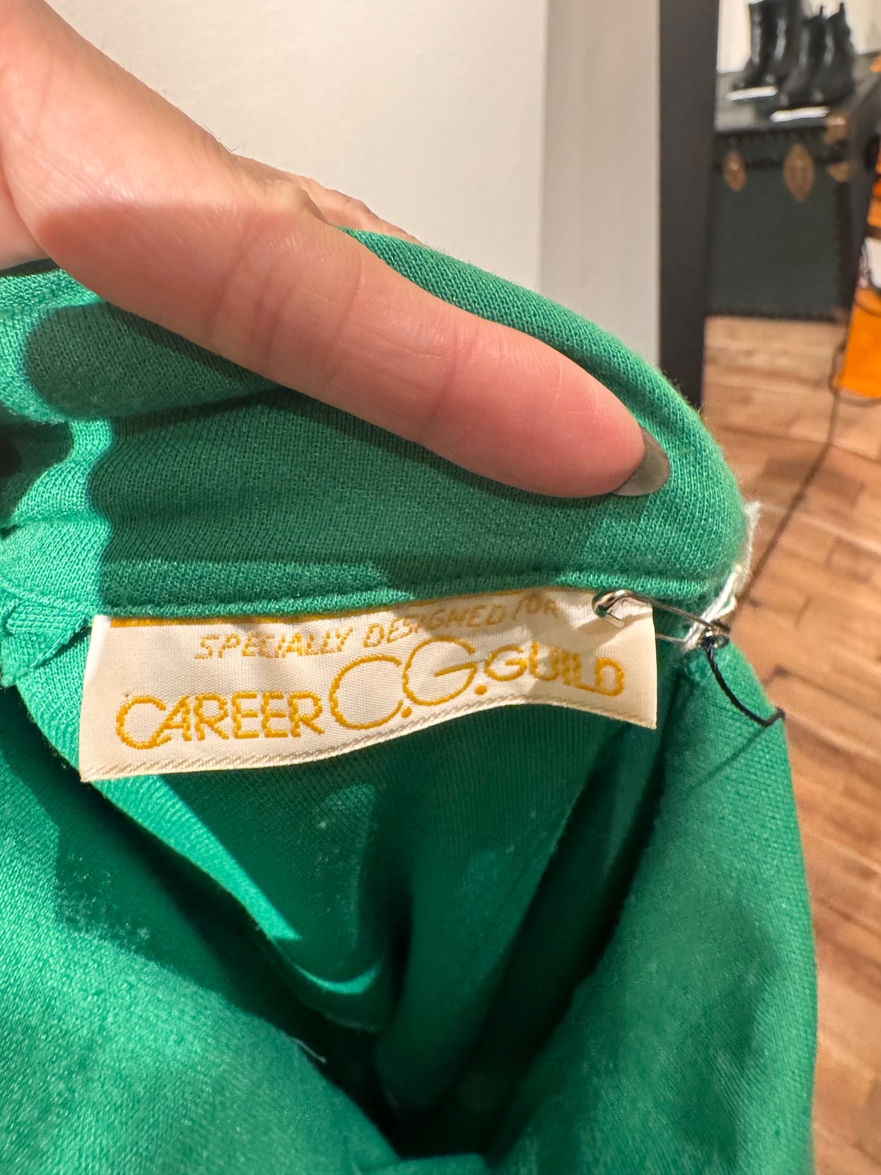 CARRER C.G.GUILD グリーンマキシワンピース