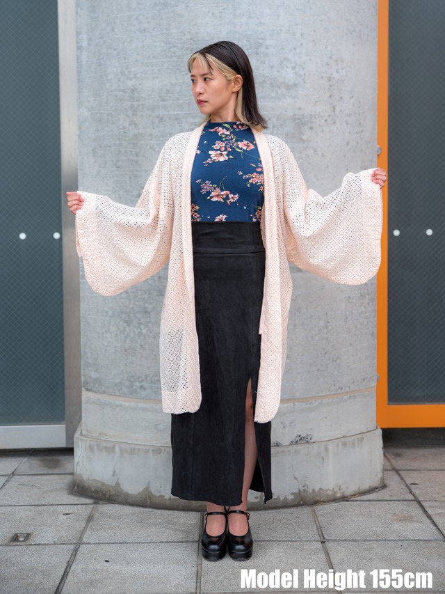 【 S,M size 】HAORI : pink lace