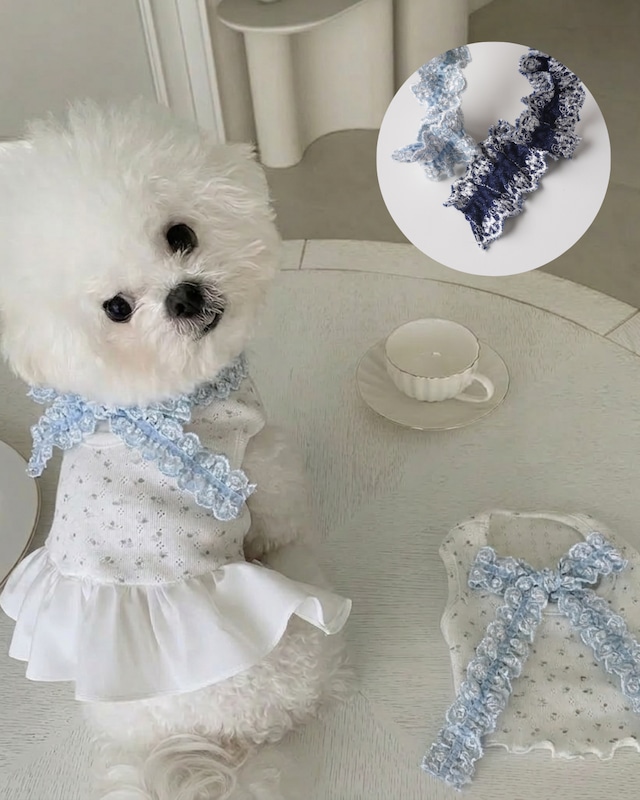 (即納)くしゅくしゅデニムリボン　韓国リボン素材