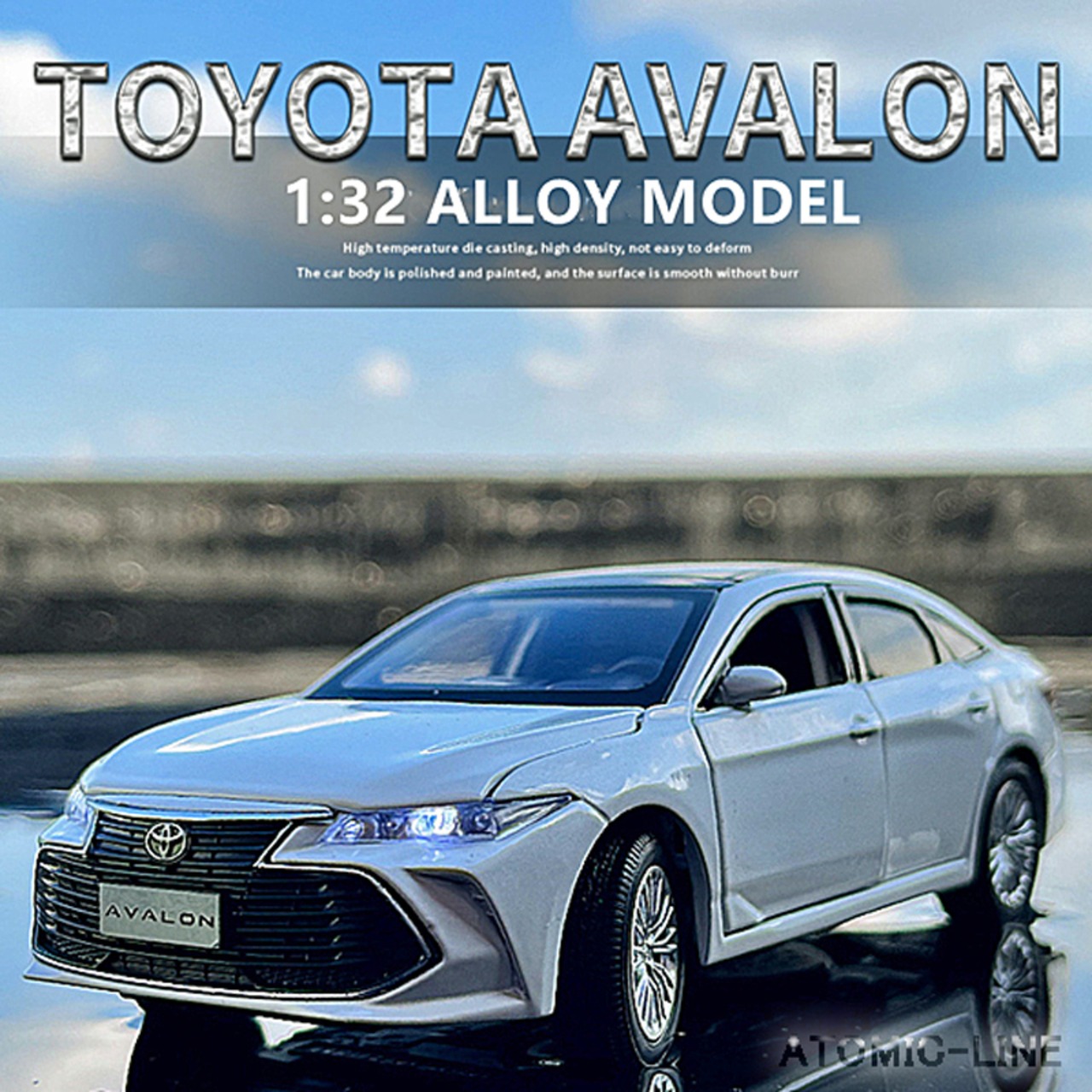TOYOTA アバロン 1/32 ミニカー 全3色 ライト点灯 エンジンサウンド 合金モデル 模型 ジオラマ