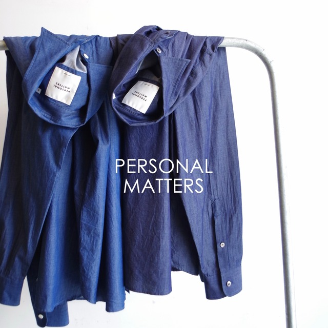 PERSONAL MATTERS  PROJECT N°09 INDIGO DYE COTTON TWILL SHIRT